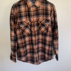 jcpenney Orange and Black Plaid Button-Down Shirt